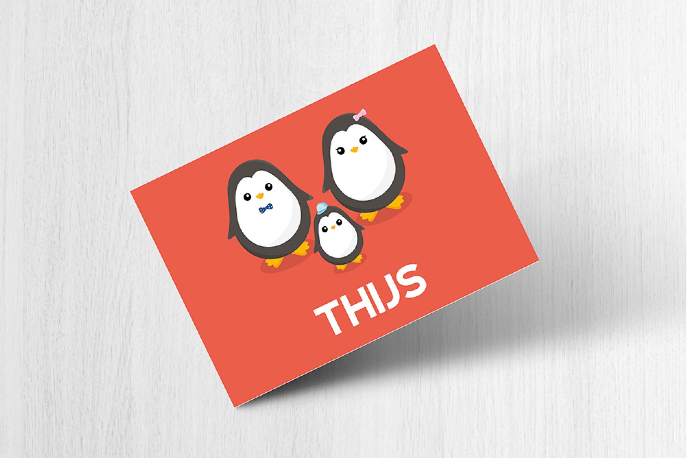 3 schattige pinguïns